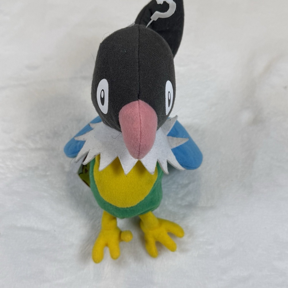 Jakks Pacific 2007 Pokemon Chatot Colorful Bird Parrot Plush 6" Stuffed Toy